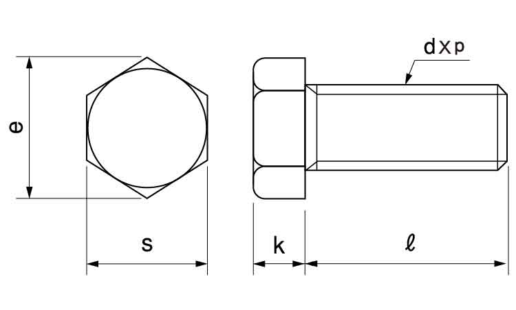 小形六角ボルト（全（その他細目図面