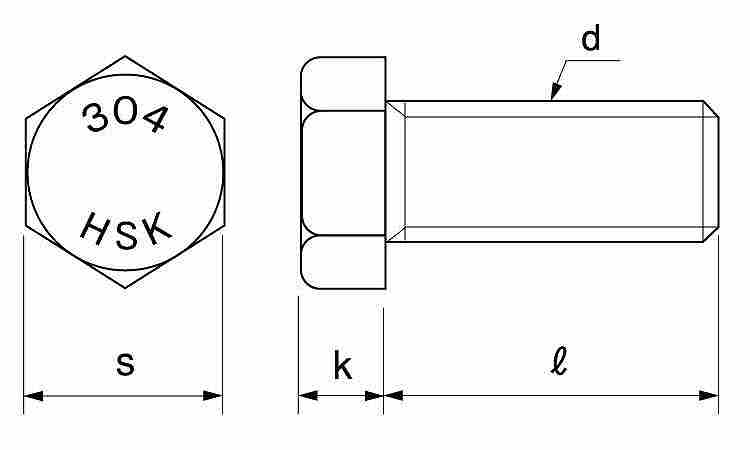 ３０４材　六角ＢＴ（全（光精工製図面
