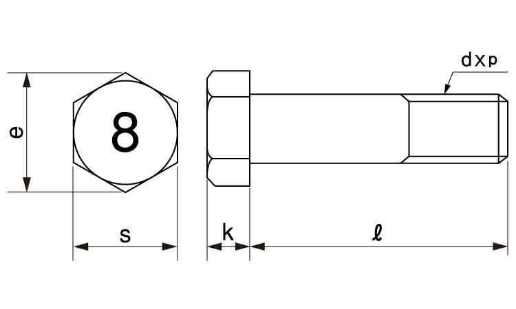 ８マークボルト（小形（半図面