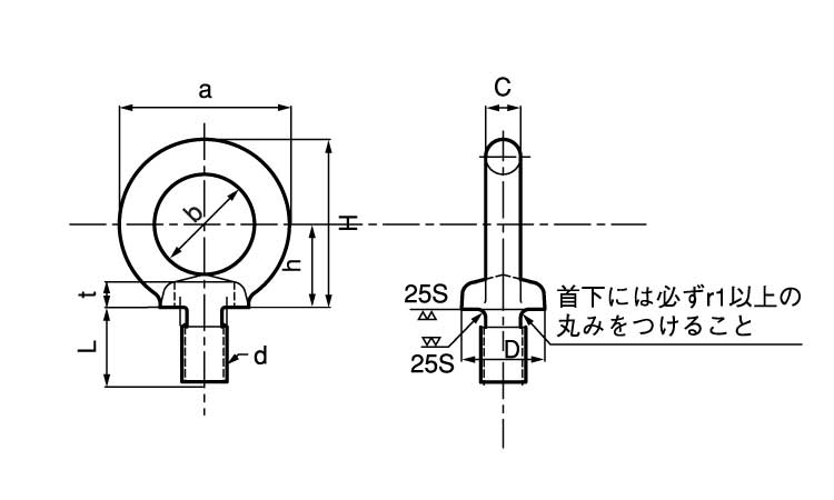 アイボルト（ウィット）図面