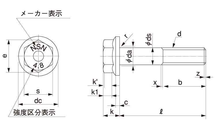 フランジボルト（日産図面