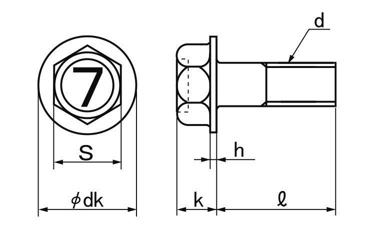 ７）フランジＢＴ（１種（Ｓ無（半図面