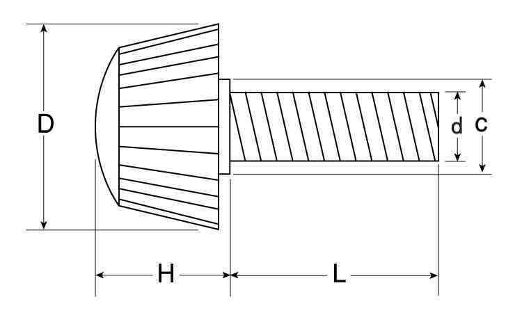 ナイロン化粧ネジ（黒（ＮＯ．２図面