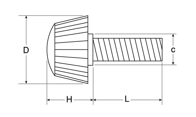 ナイロン化粧ネジ（黒（Ｌ－２図面