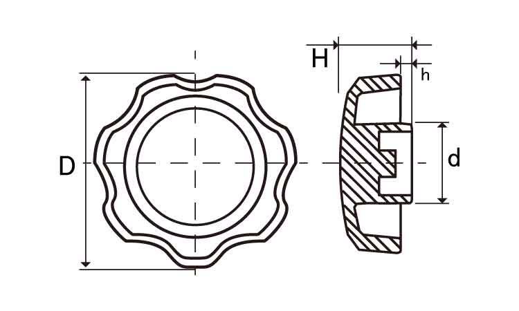 Ｄキャップ（菊（白図面