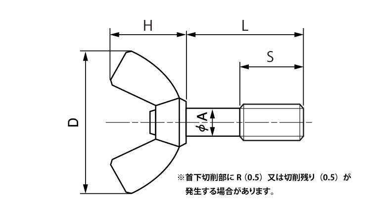 蝶ボルト（Ｒ）脱落防止図面