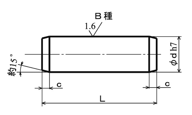 平行ピン（Ｂ種・大喜多製図面