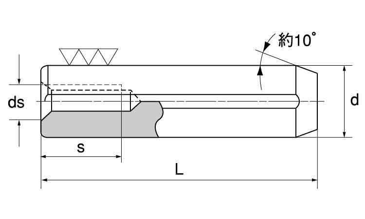 内ねじ付ダウエルピンＥ（大喜多製図面