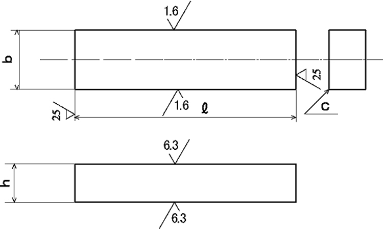 両角キー（ＪＩＳ（セイキＳＳ製図面