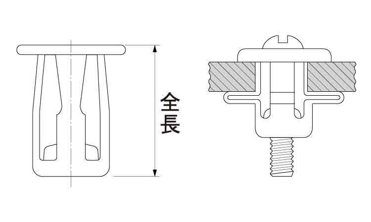 ブラインドジャックナット図面