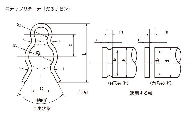 スナップリテーナ（大陽図面