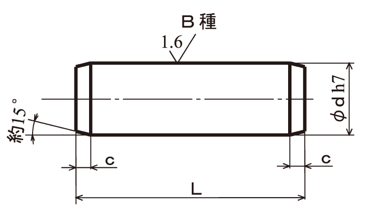 Ｓ４５Ｃ－Ｑ平行ピン（Ｂ種（大陽図面