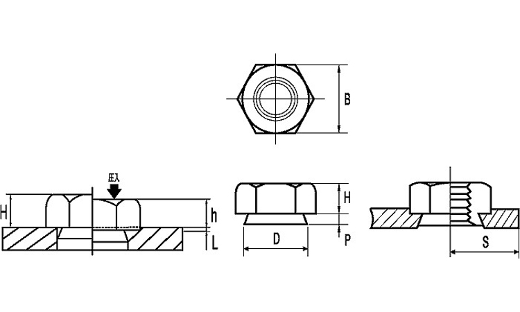 カレイＳＴナット図面