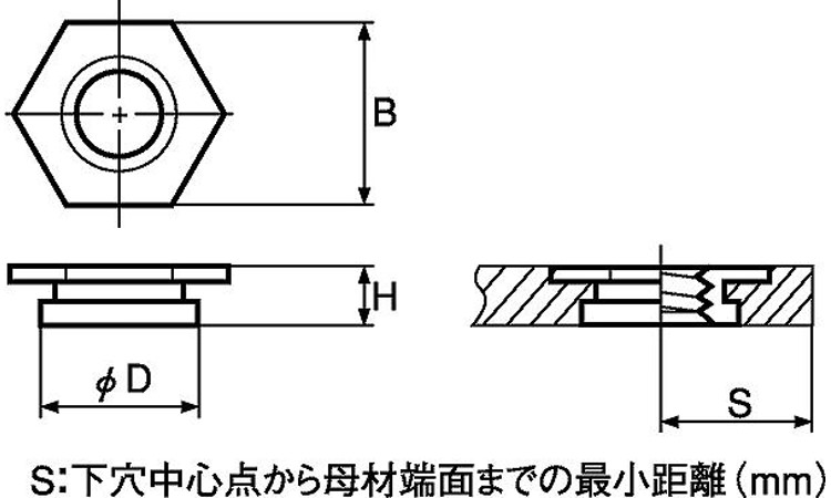 フラットナット図面