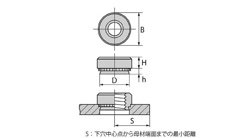 カレイ　ラウンドナット図面
