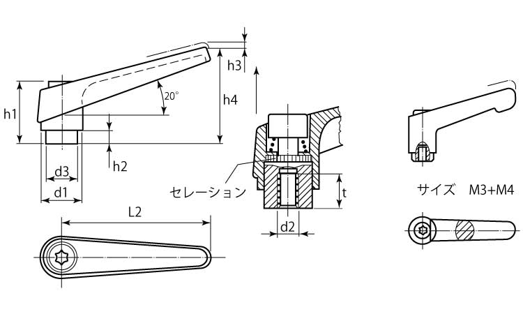 ２４３９０ＳＵＳメネジ付オレンジ図面
