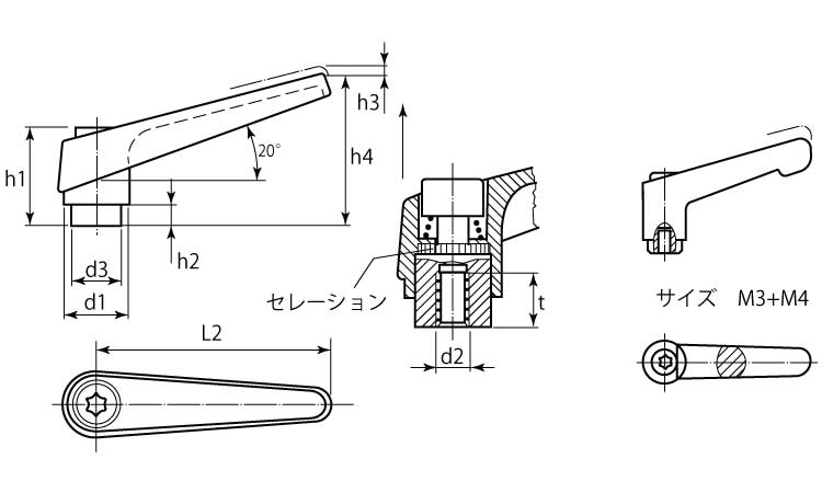 ２４３９０ＳＵＳメネジ付（黒）図面