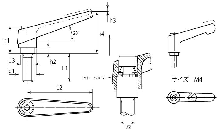 ２４４００オネジ付（黒）図面