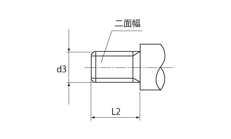 ２４４５０ＳＵＳオネジ付形状Ｅ図面