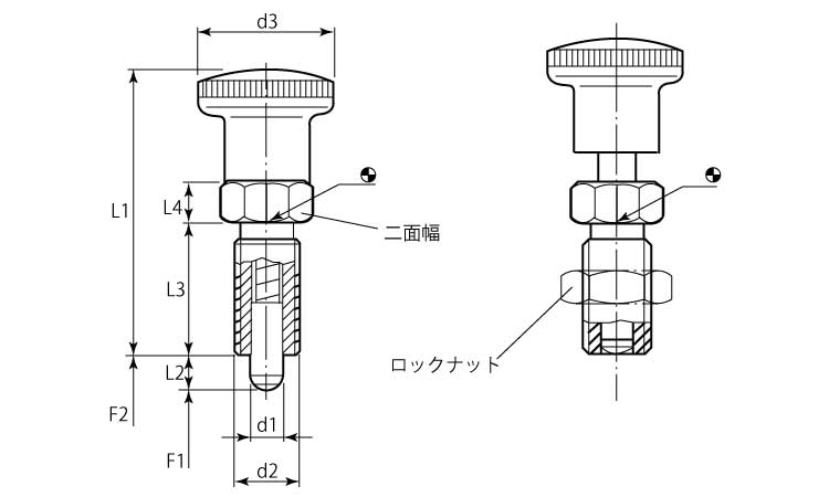 ２２１１０コンパクト六角ノブ付図面