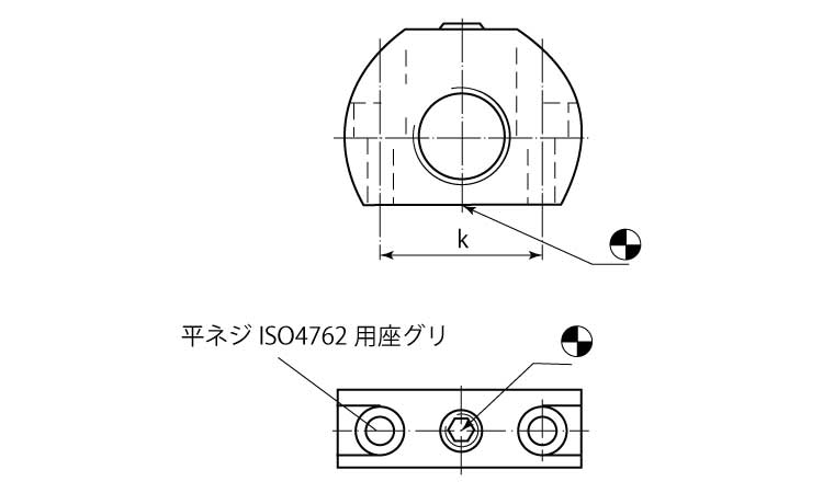 ２２１２０固定ブロック垂直取付用図面