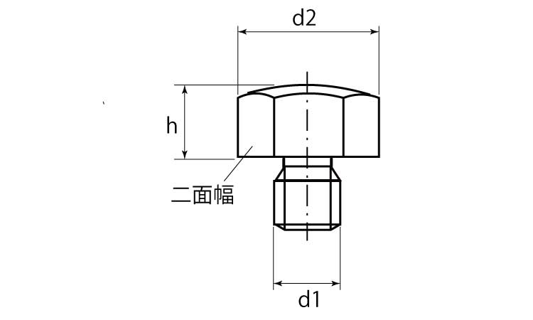 ピン（オネジ付（接触面球面図面