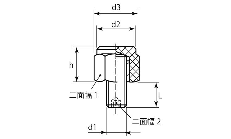 ２２６９１オネジプラスチック本体図面