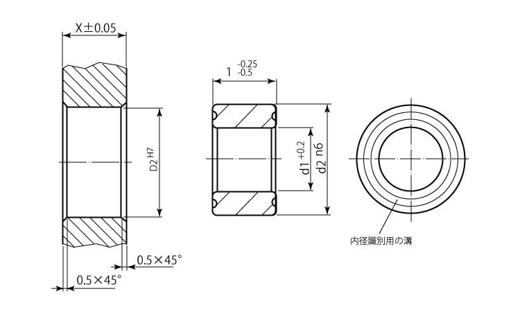 位置決めクランプピン用ブッシュ図面