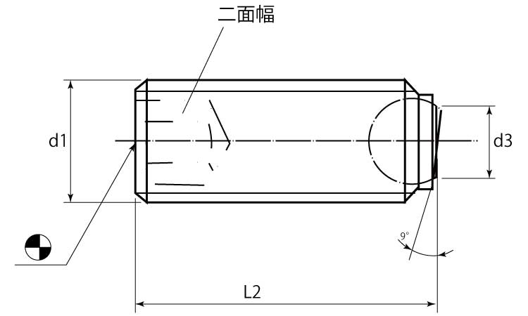 ２２７２０ヘッド無（面取りボール図面