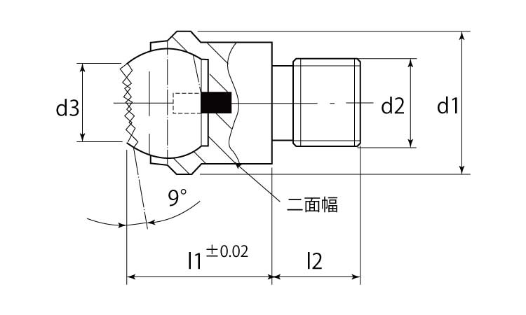 ２２７３１オネジセレーション加工図面