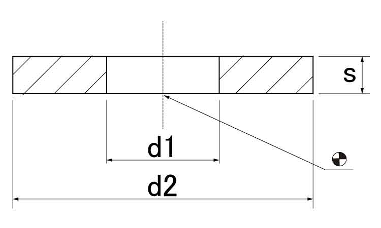 平面ワッシャー　ＤＩＮ６３４０図面