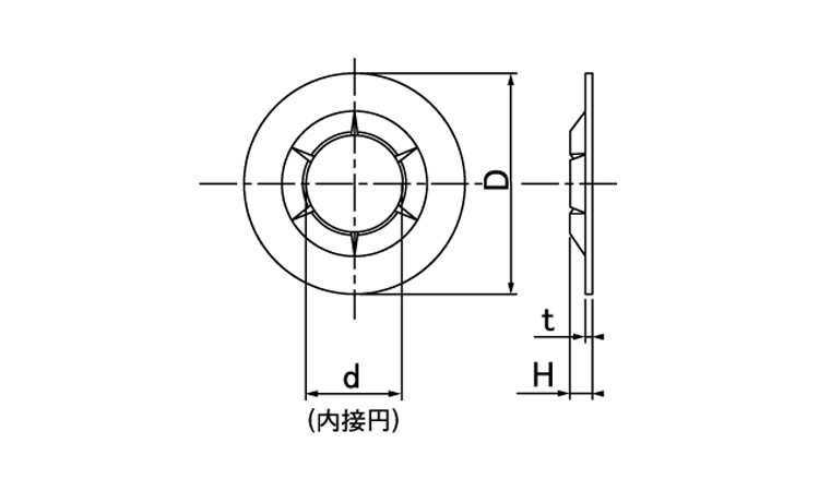 プッシュＮ（軸（オチアイ図面