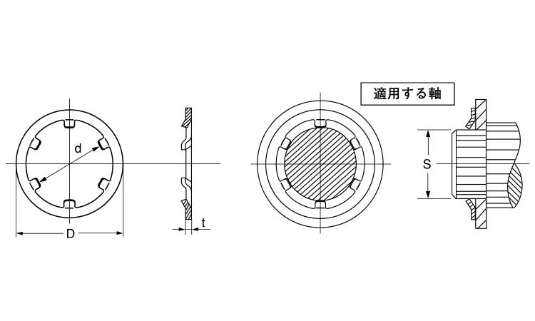 ＣＳ止め輪（オチアイ図面