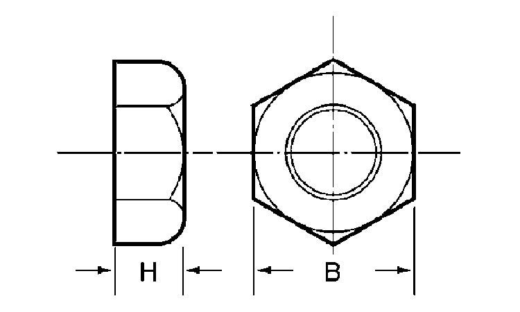 エンビ　六角ナット（ケミス図面