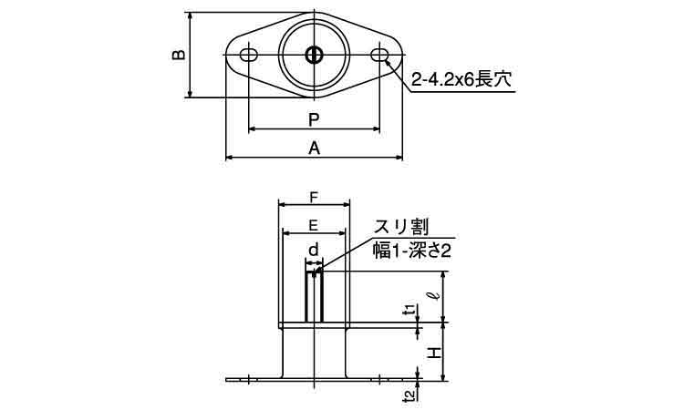 ソフトシリコン防振ゴム（ＱＫＢ図面