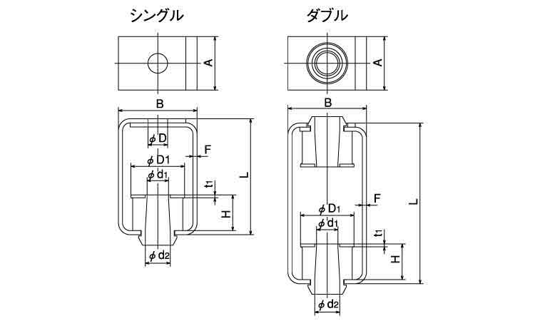 吊形防振ゴム（ＲＦ図面