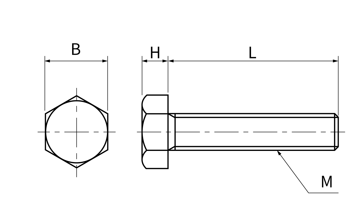 ＰＶＤＦ　六角ボルト図面