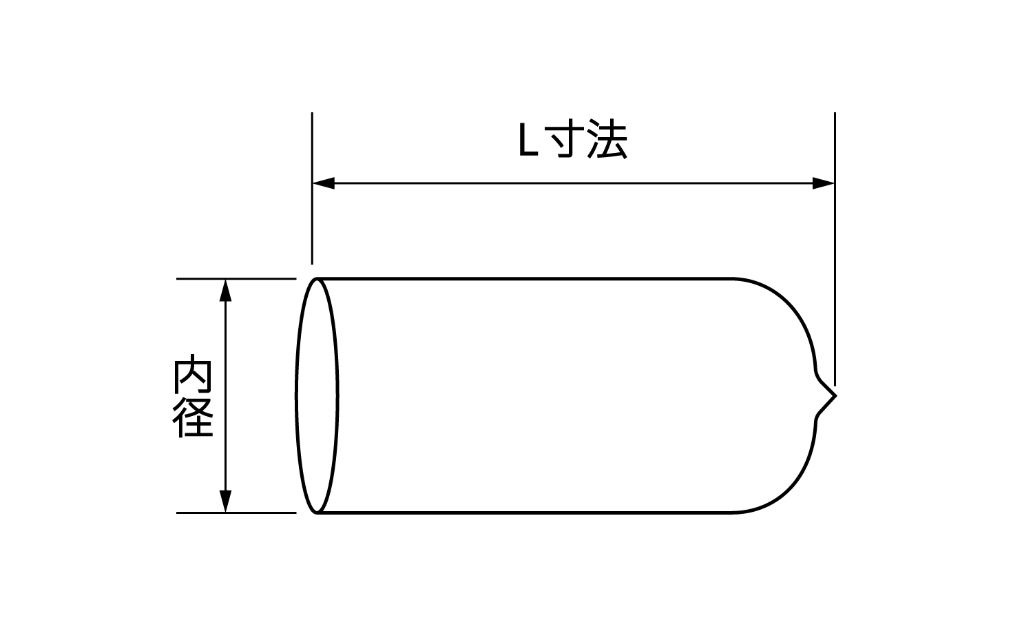 ダブルナットカバー（丸先図面