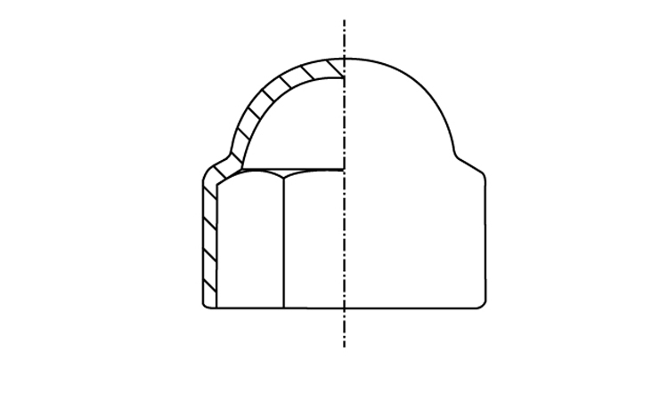 袋ナットカバー（六角袋ナット用図面