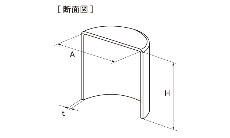 丸パイプ用キャップ図面