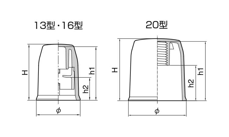 ボルト用保護カバー（ダブルＮ黄色図面