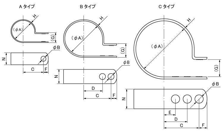ナイロンクランプ図面