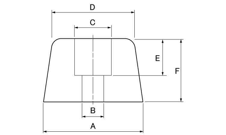 ゴム脚（Ｗナシ　ＳＫ－１３図面