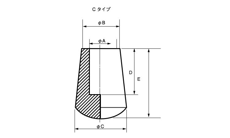 パイプ用ゴム脚　ＵＣＫＰ－２図面