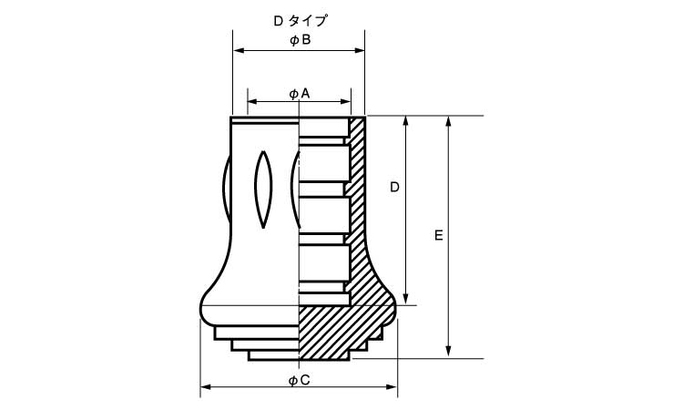 パイプ用ゴム脚　ＵＣＫＰ－２３図面