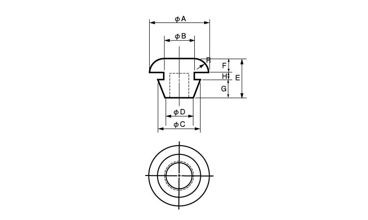 差し込み型バンパーＵＥＲＢ０１０図面