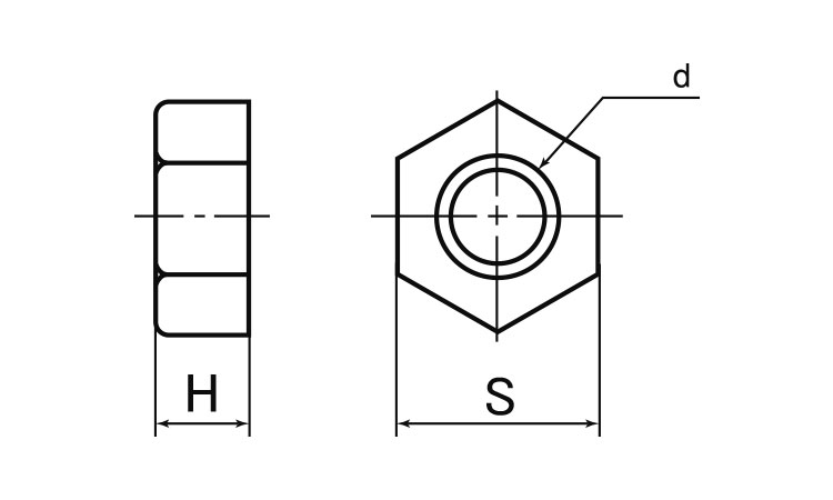 レニー　六角ナット図面