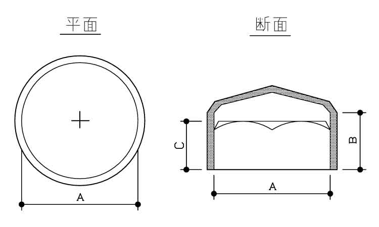 タケネ　ボルトキャップ図面