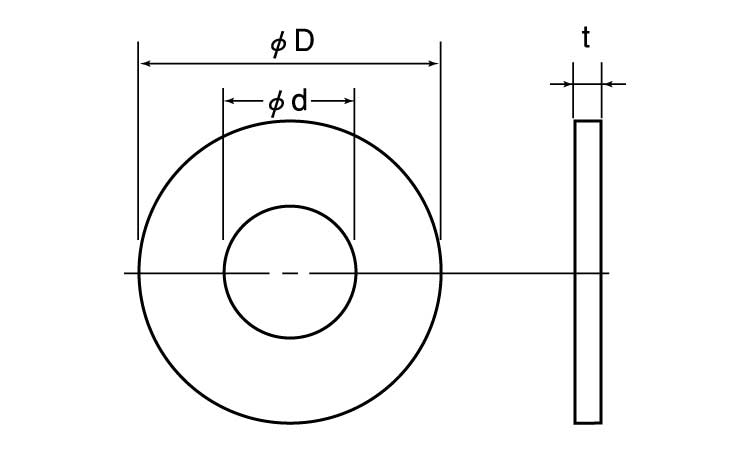 ポリアセタール　ワッシャー図面