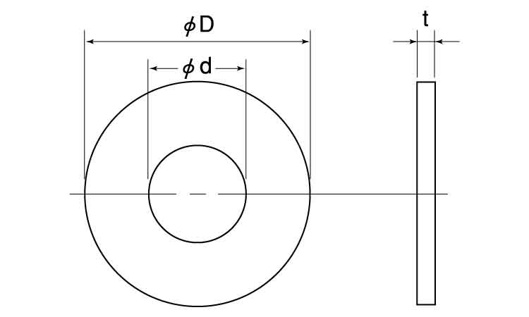 ロスナワッシャー（絶縁）図面